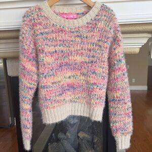 NWT Say What Pink Fuzzy Sweater Size 5